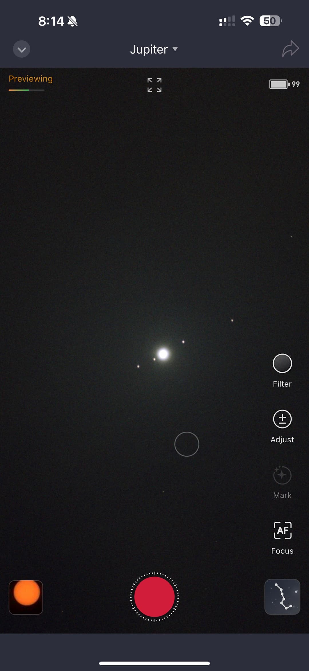 Jupiter and the 4 Galilean moons